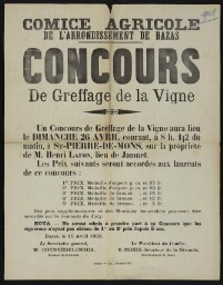 Comice agricole – Affiche – 1908