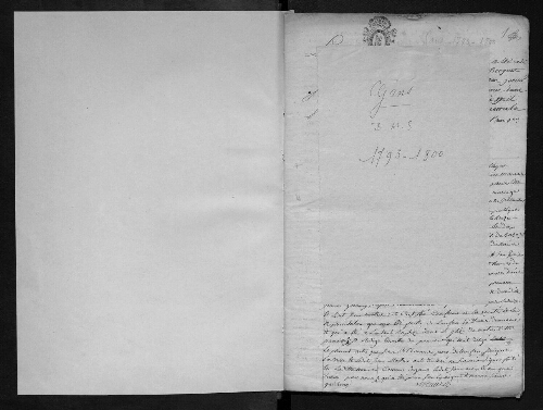 Registre paroissial de Gans (1793-1800)