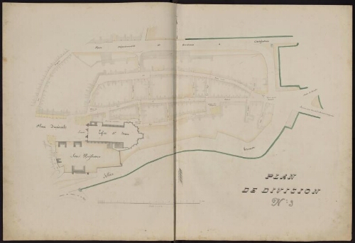 Plan d'alignement de la ville de 1855 (6. Division 3)