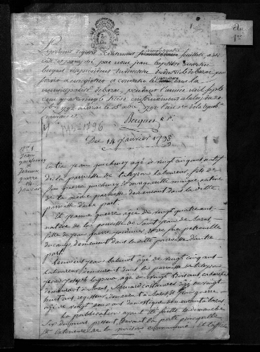 Registre d'état civil - Mariages - 1793 à 1796