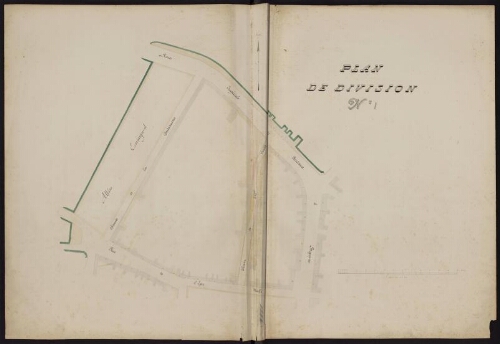 Plan d'alignement de la ville de 1855 (4. Division 1)